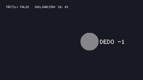 Captura de «Dedos, vibrar e inclinar»